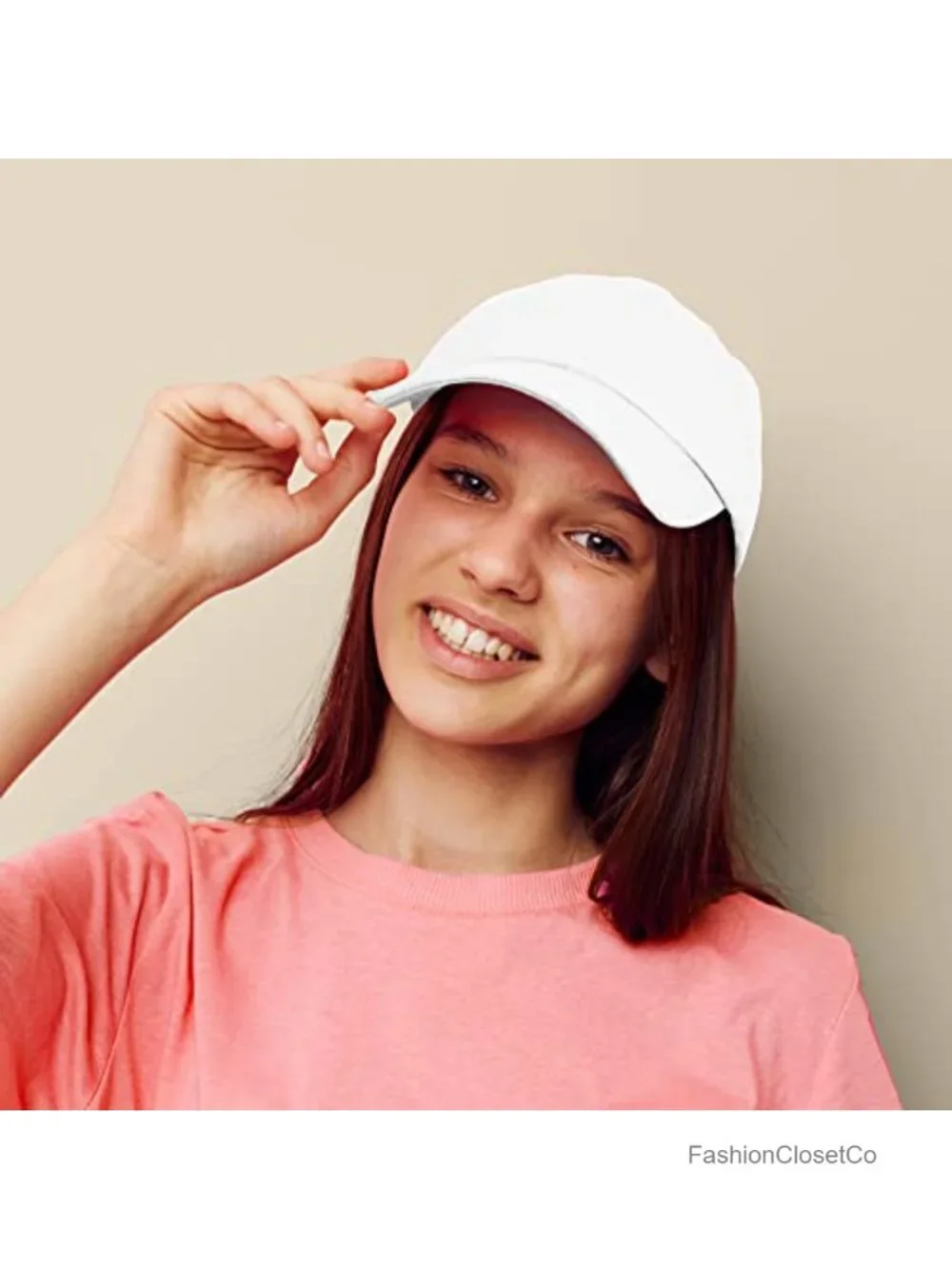 100% Cotton Lightweight Brushed Baseball Cap with Adjustable Strap